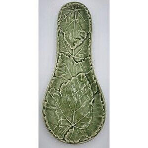 Vintage ~ Portugal Olfaire Raised Texture Leaf Spoon Rest